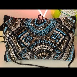 Atmosphere blue sequin bag